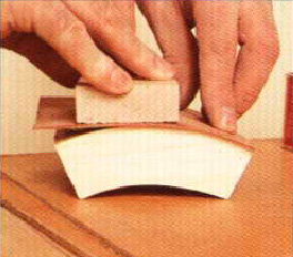Stages of cladding veneer curved surfaces